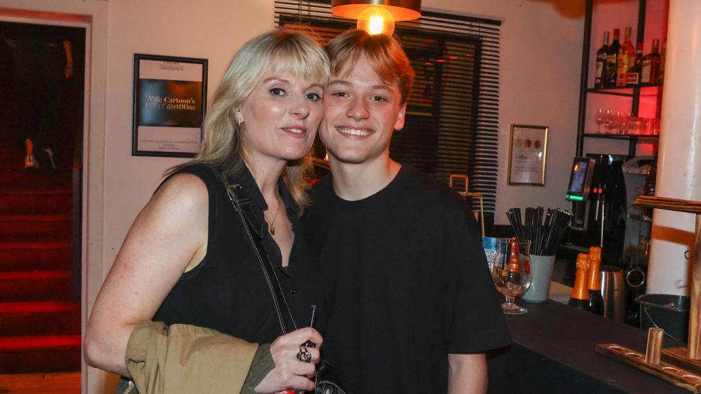 Cathérine Moerkerke met haar zoon Eliott