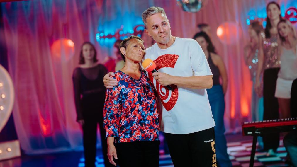 Peter Van de Veire samen met zijn schoonmoeder