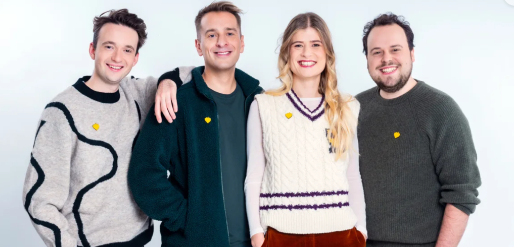 Robin Keyaert, Sam De Bruyn, Eva De Roo en Sander Gillis