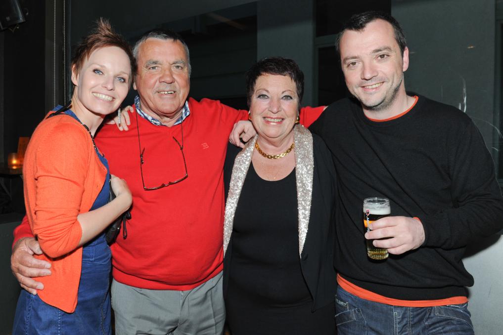 Free Souffriau, Miguel Wiels en zijn ouders op 30 jaar Miguel Wiels